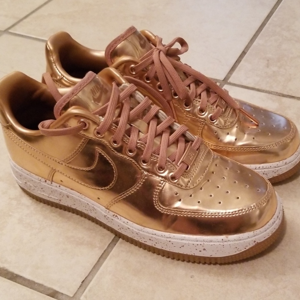 Nike ID rose gold custom air force ones af1